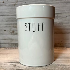 Ceramic utensils jar. Rae Dunn style from prep collection